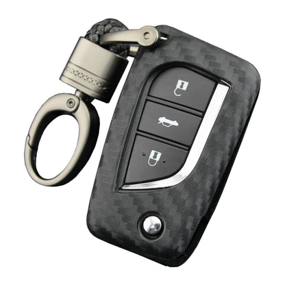 Custodia in similpelle e silicone per chiave auto con fibbia per Toyota