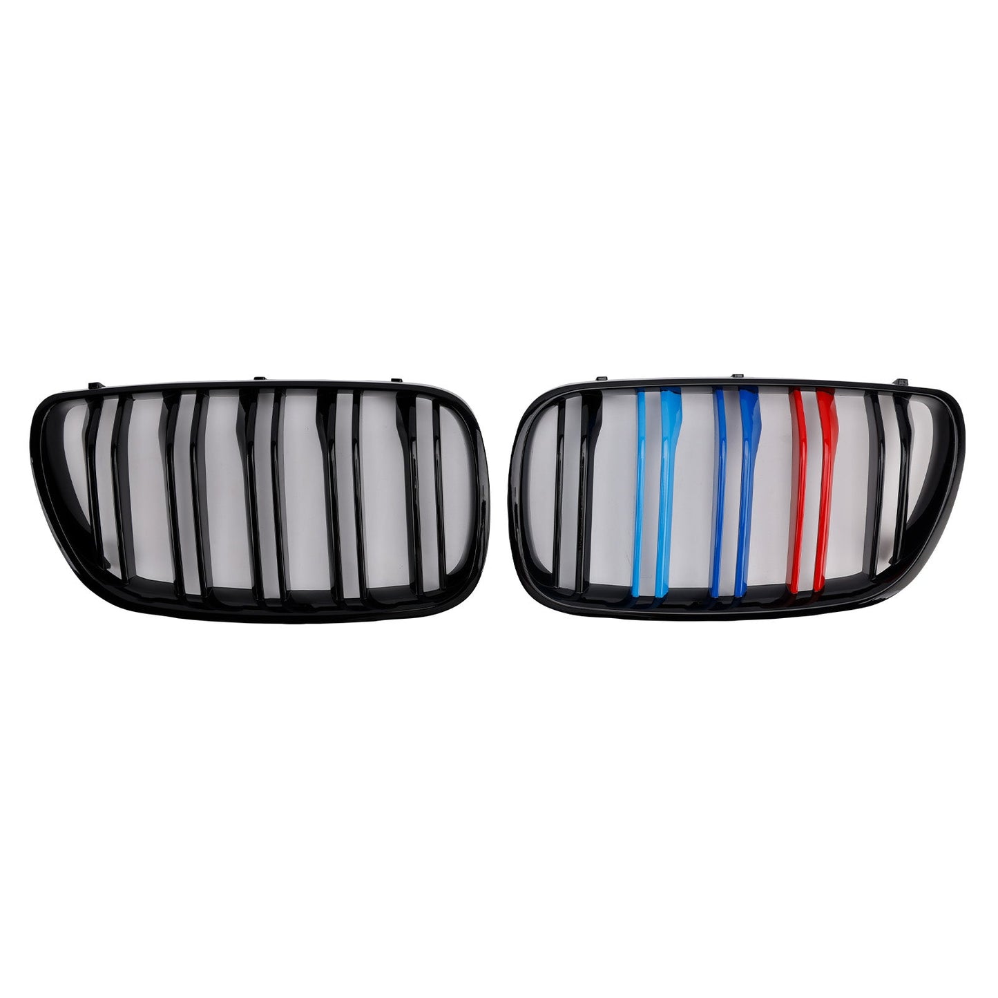 2 griglie anteriori per paraurti nere lucide compatibili con BMW X3 E83 2007-2010 LCI