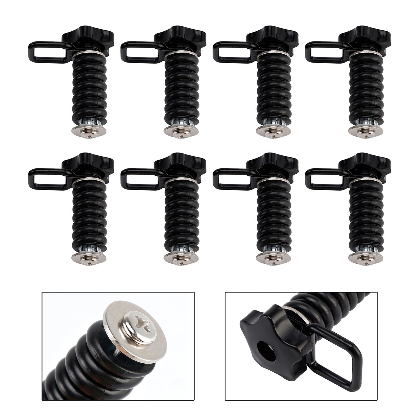 8 ancoraggi di fissaggio flessibili con anello di bloccaggio per Polaris Rzr Sportsman 13-25