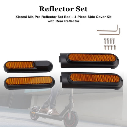 Set di 4 coperture laterali per scooter con catarifrangente posteriore per Xiaomi 4 Pro (1a generazione)