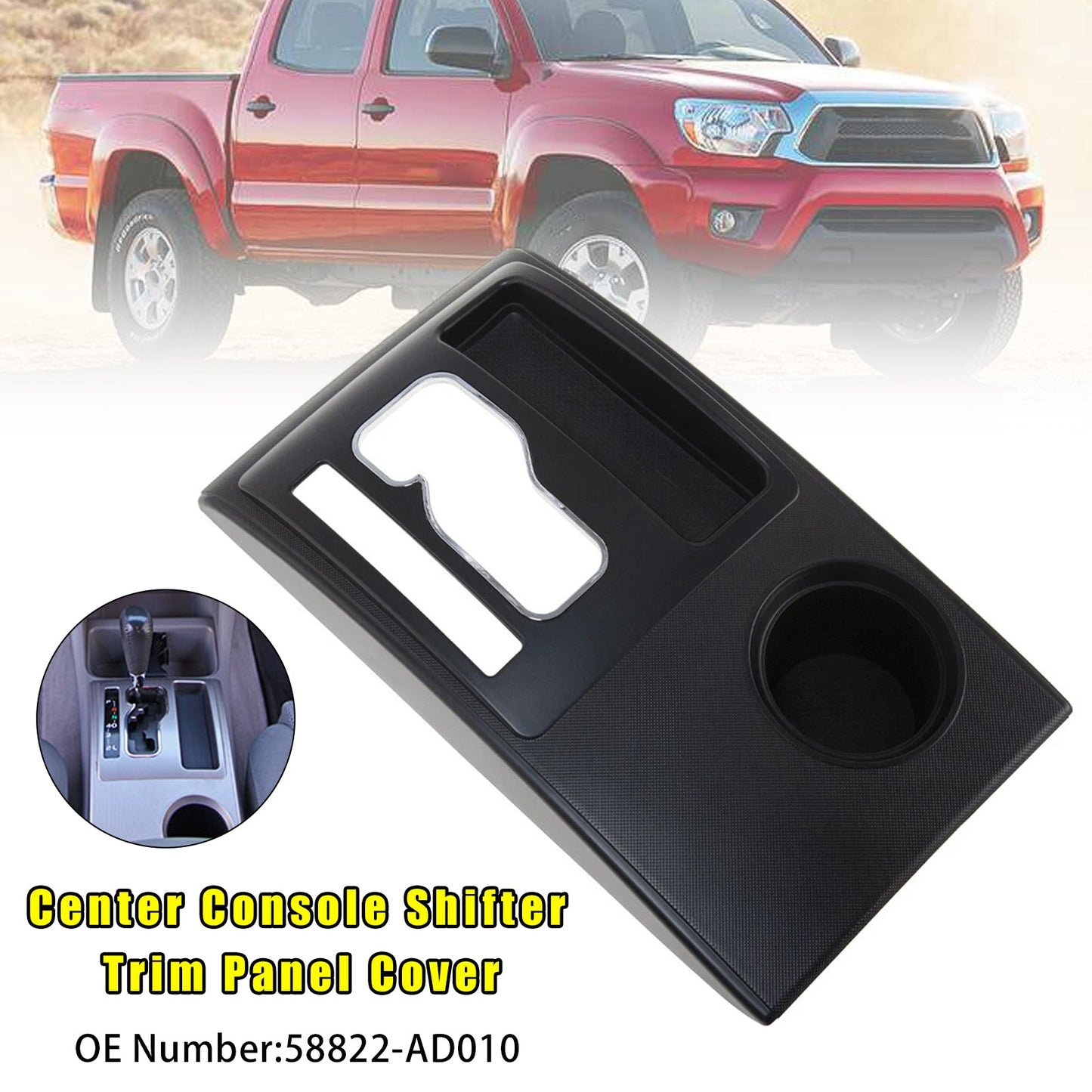 Pannello di rivestimento della console centrale del cambio Toyota Tacoma 2005-2015 58822-AD010 per