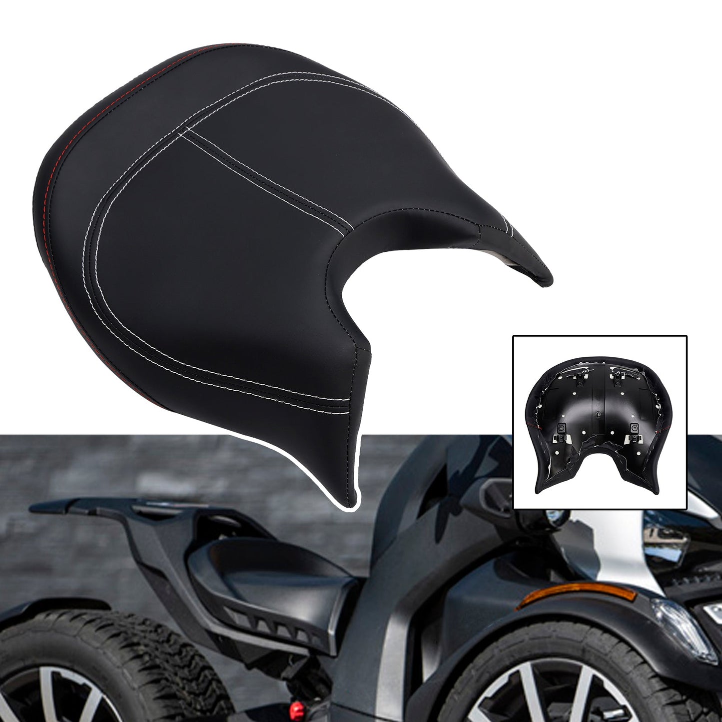 Sella passeggero anteriore Raider per Can-Am Ryker 600 900 2019-2023, nera