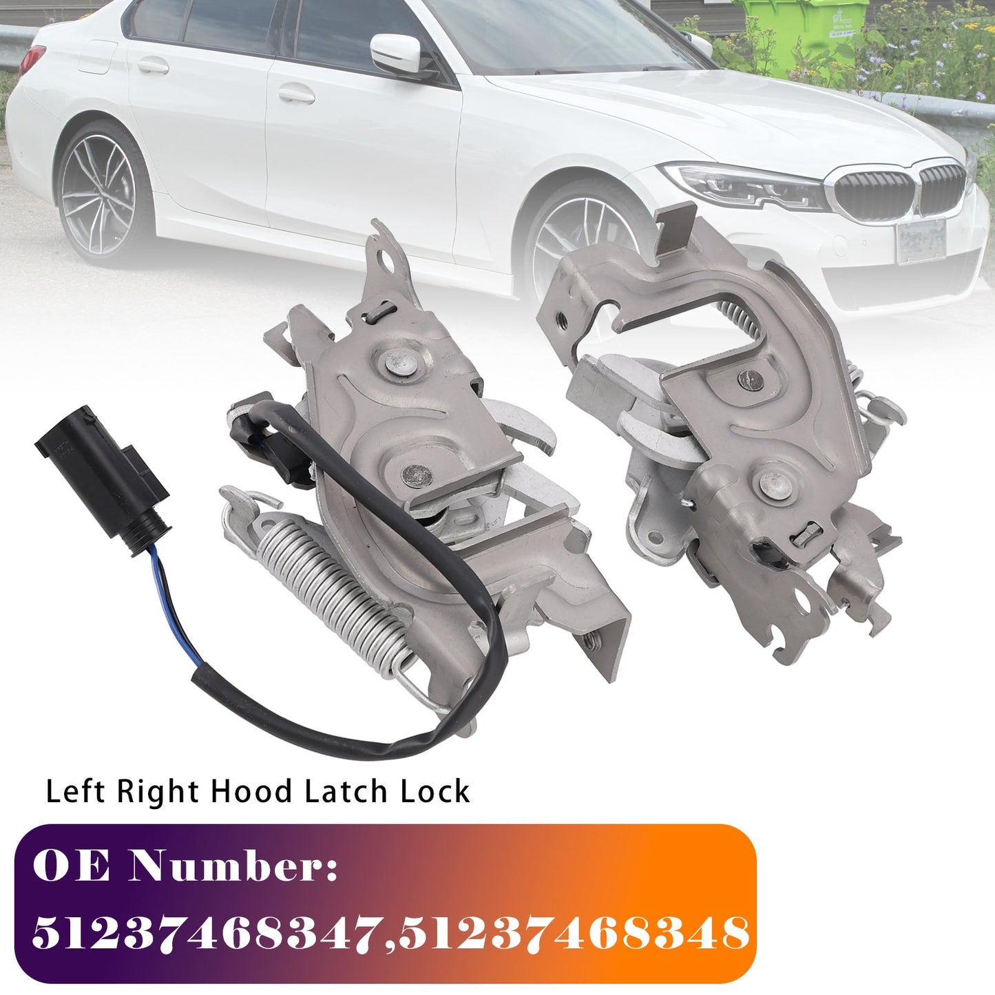 2023-2024 Per BMW M2 F87 2x Serratura cofano anteriore 51237468347