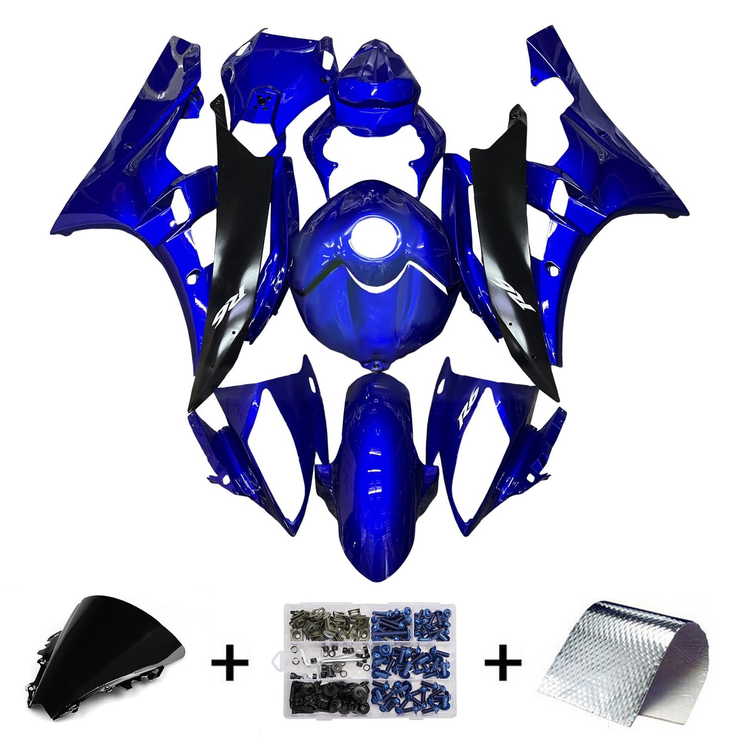 Kit carenatura iniezione plastica ABS per Yamaha YZFR6 YZF-R6 2006-2007