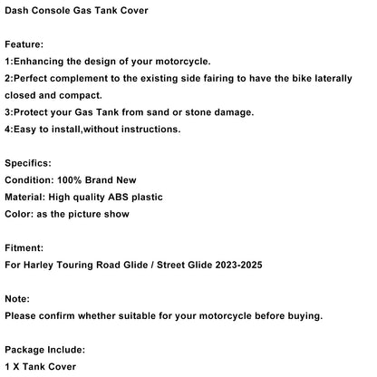 Copertura del serbatoio del carburante per console del cruscotto per Touring Road Glide / Street Glide 2023-2025