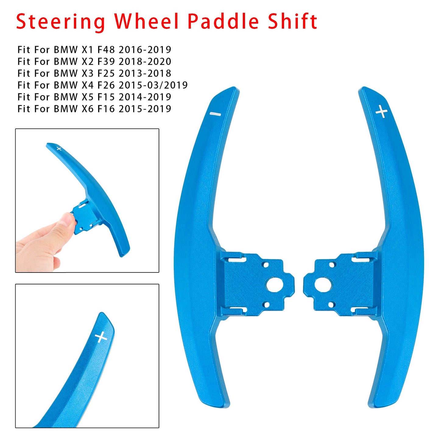 Estensione del cambio al volante per BMW Serie F F30 F31 F32 F10 X3 X5 Alluminio Blu