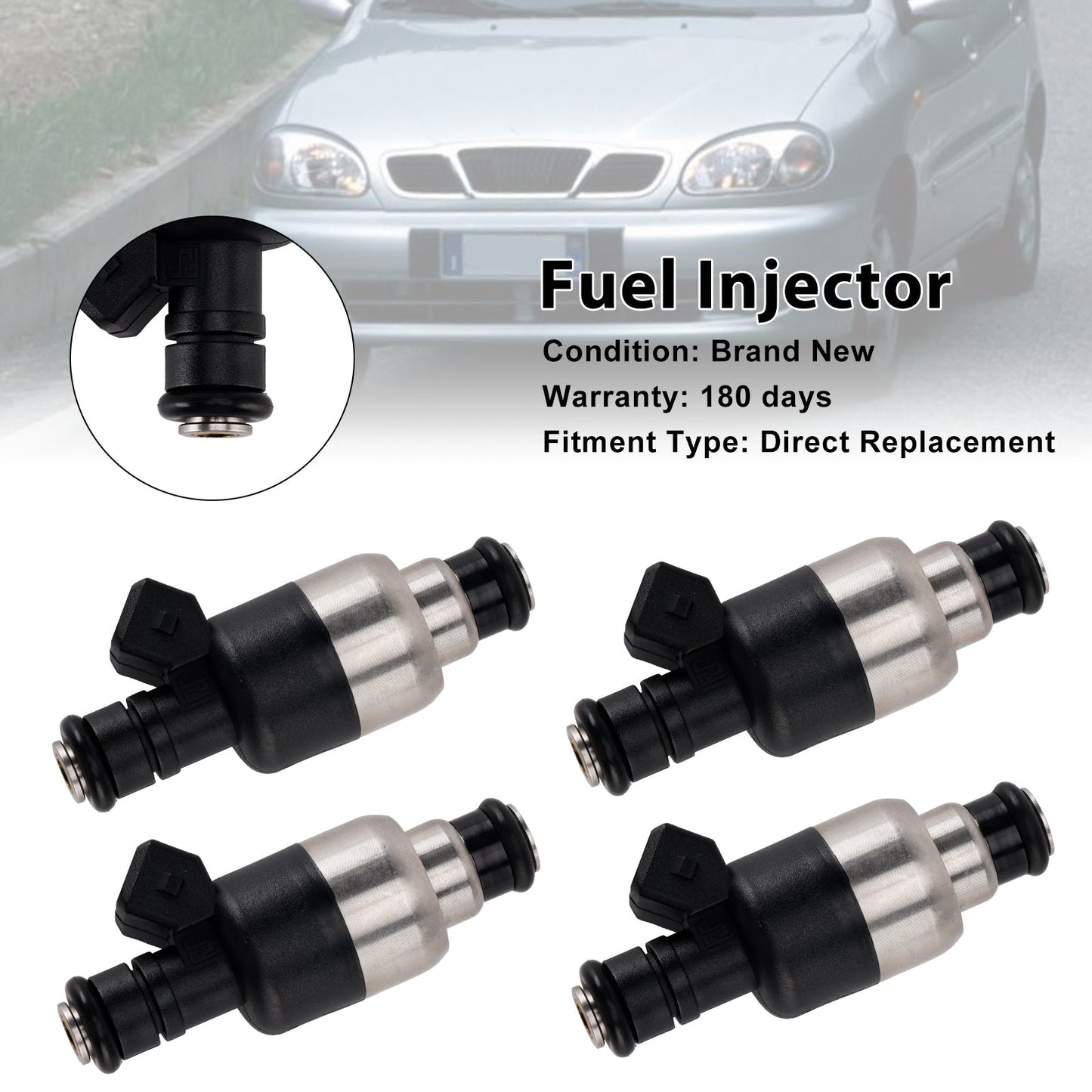Iniettore di carburante 4 pezzi 17109450 adatto per Daewoo Lanos 1997-2004 adatto per Nexia 1995-1997