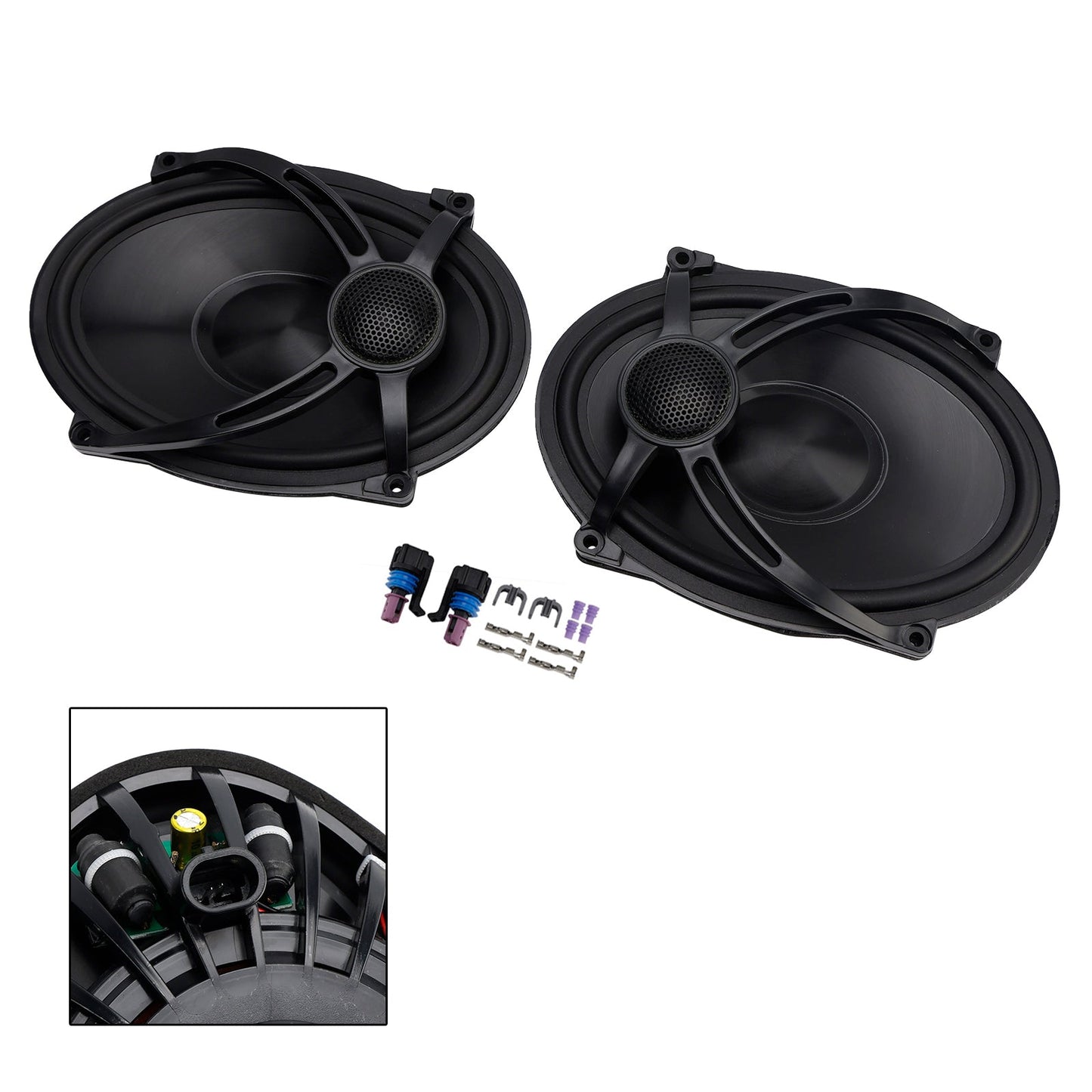 Kit altoparlanti per coperchio borsa laterale Touring Road Glide Flhr 2X 5""X7"" 1994-2024