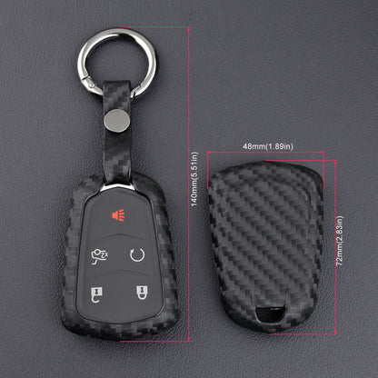 Custodia in pelle e silicone per chiave auto con fibbia per Cadillac