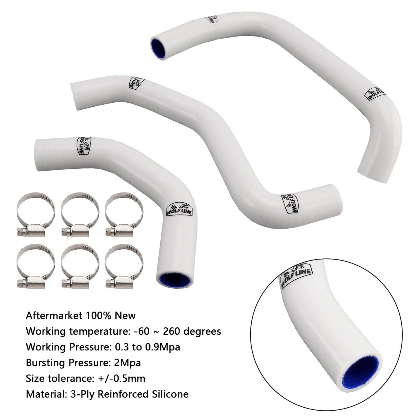 Tubo flessibile del liquido di raffreddamento del radiatore in silicone Kawasaki ZX10R ZX-10RR 2021-2025