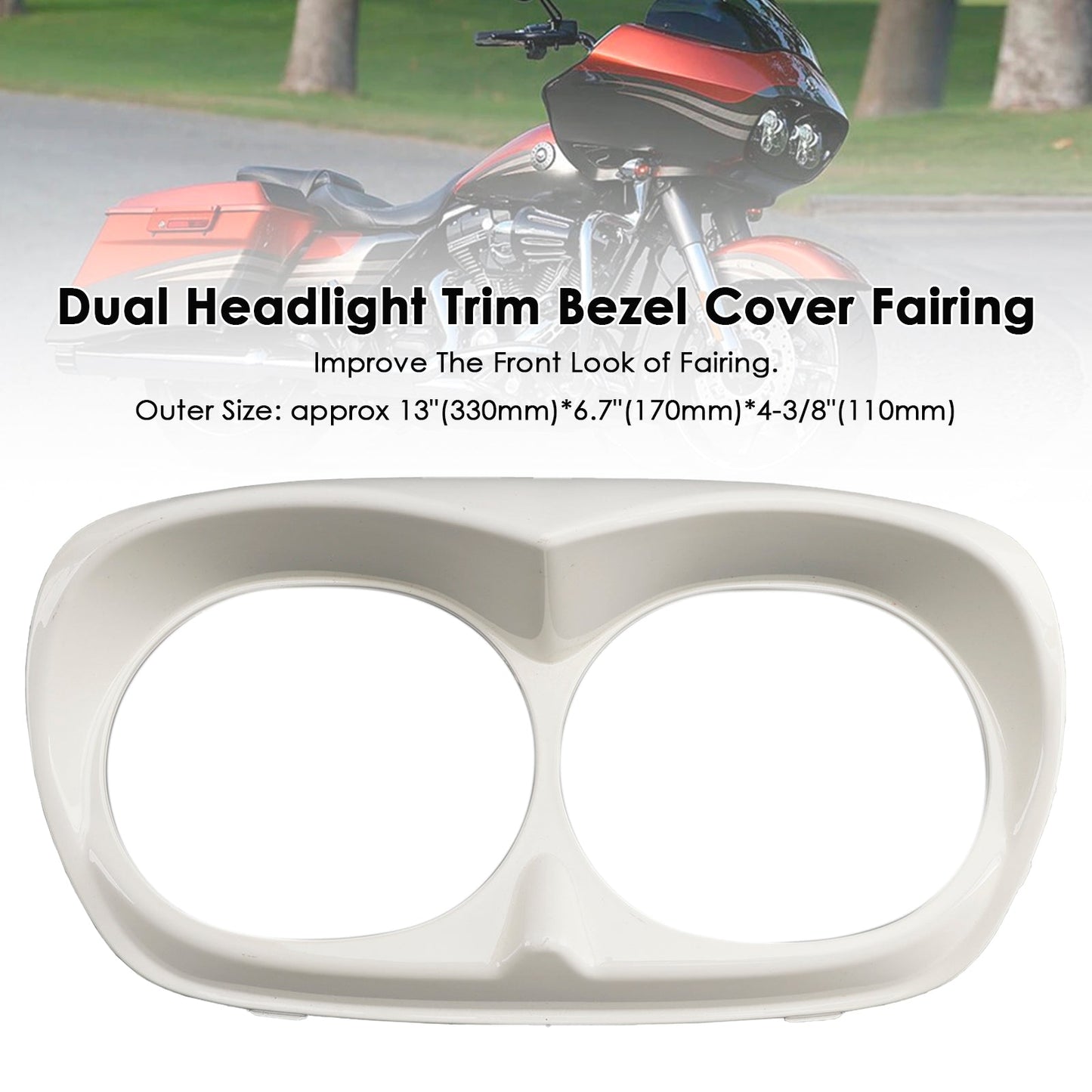 Copertura della cornice del faro anteriore doppio per Road Glide 1998-2013