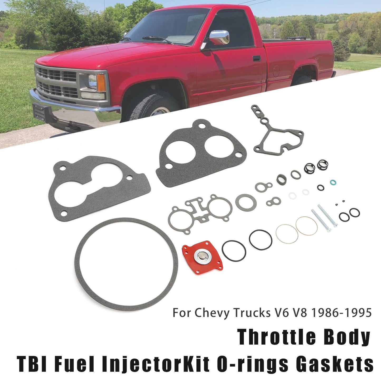 Kit iniettori carburante TBI per corpo farfallato, O-ring e guarnizioni per camion Chevy V6 V8 86-94