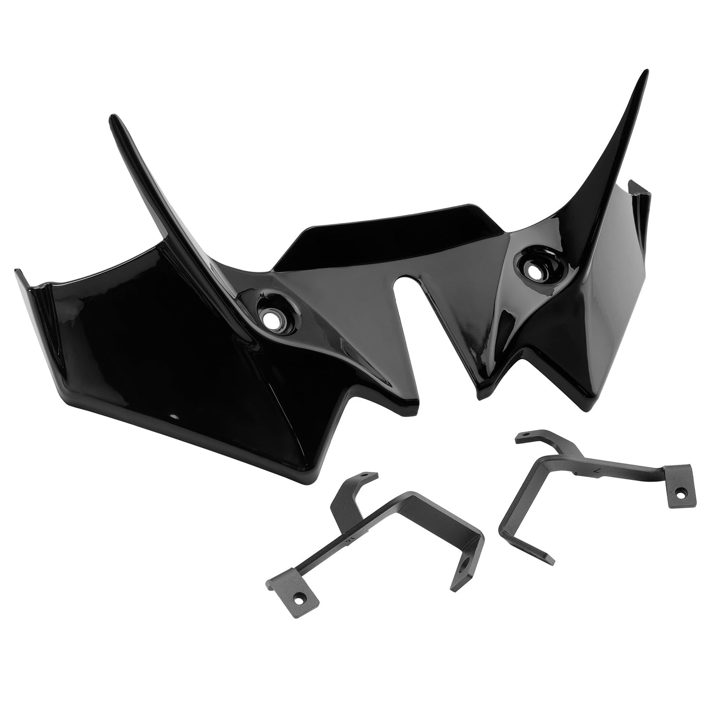 Carenatura di estensione spoiler anteriore downforce Kawasaki Z650 2021-2024 nera