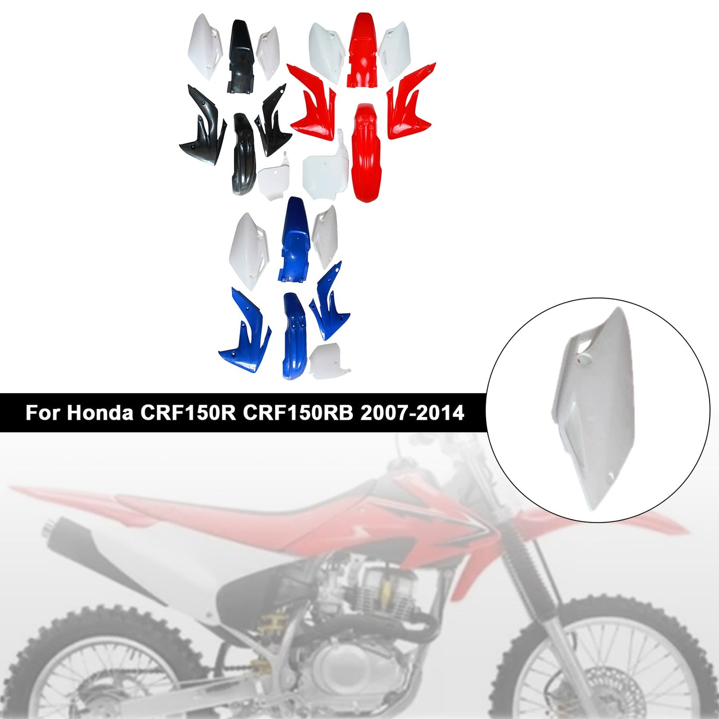 Kit di plastica per carrozzeria Honda CRF150R/RB 2007-2014, carenatura parafango