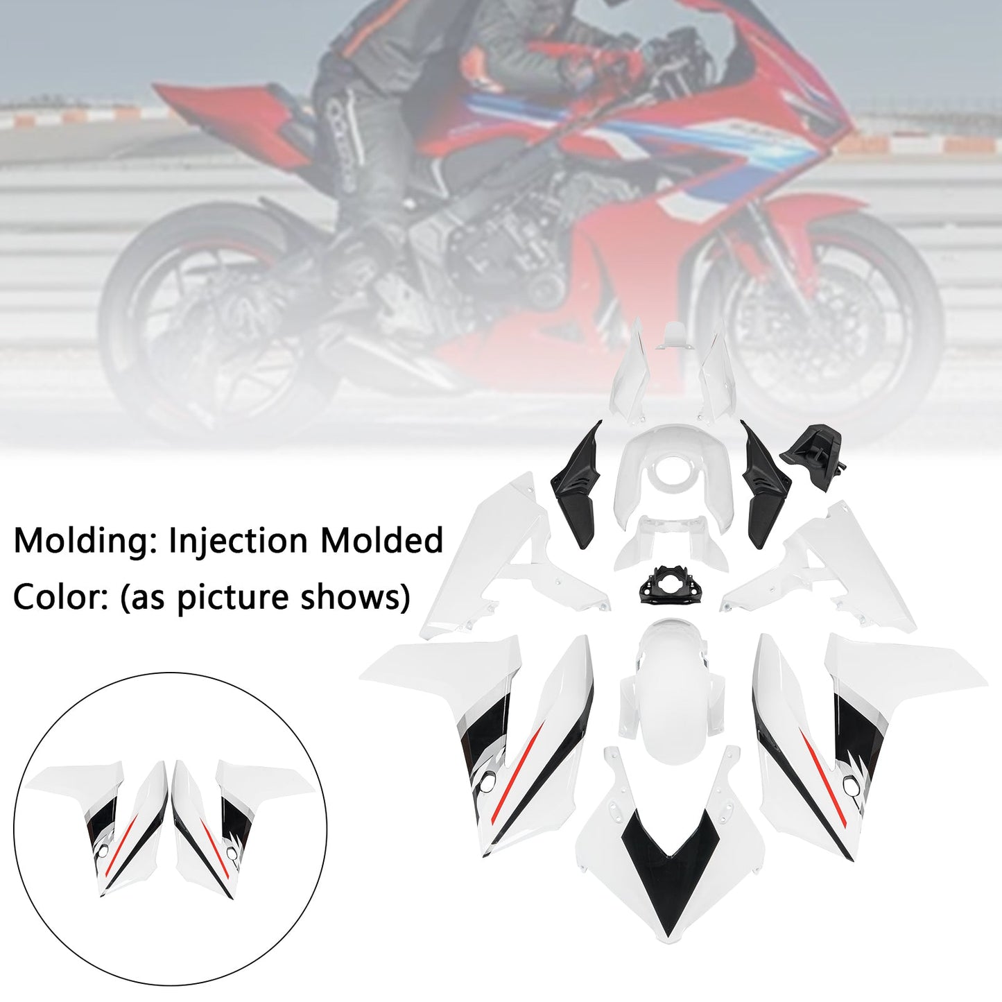 Kit carenatura in plastica ABS per iniezione per Honda CBR650R 2024-2025