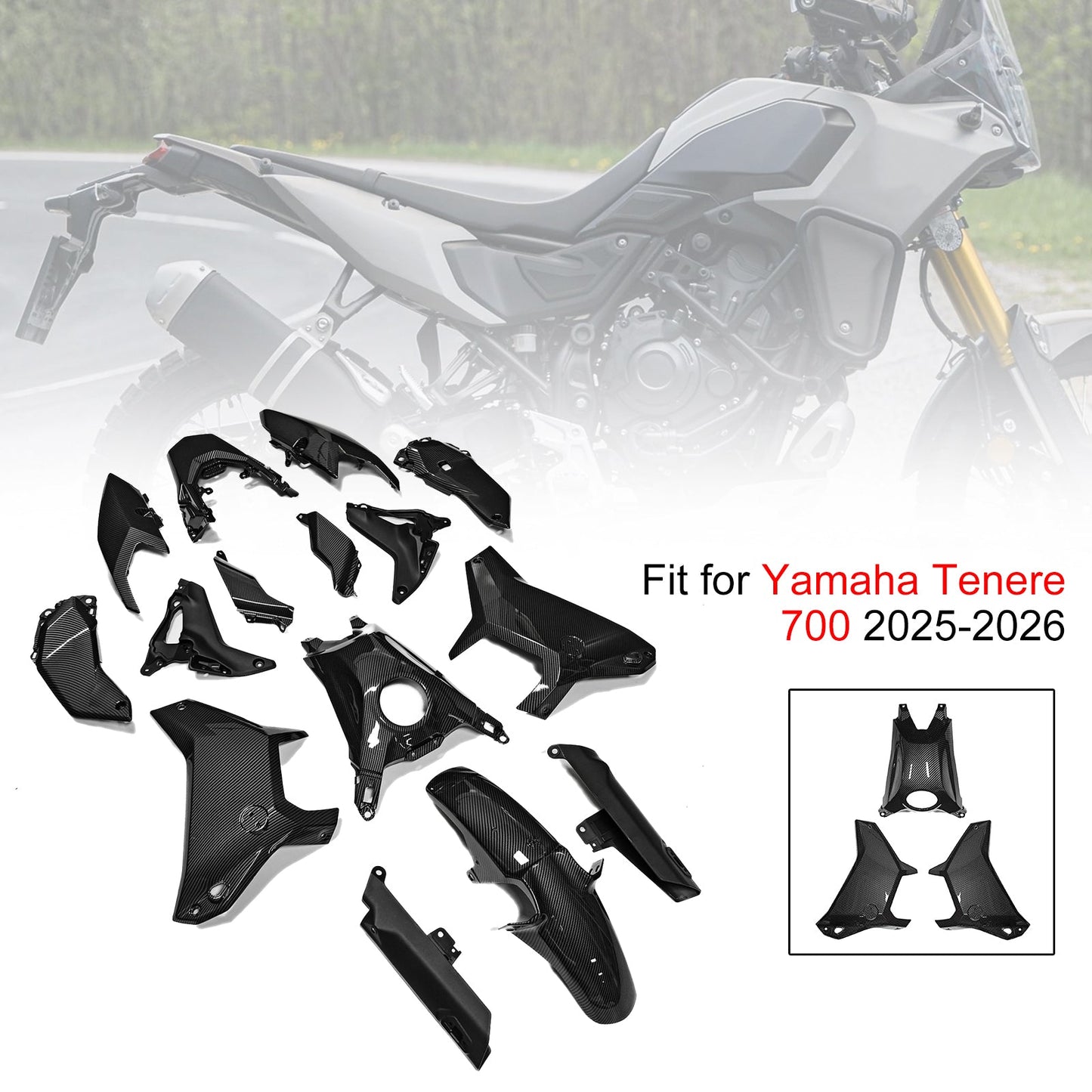 Kit di carene stampate a iniezione per Yamaha Tenere 700 T700S 2025-2026