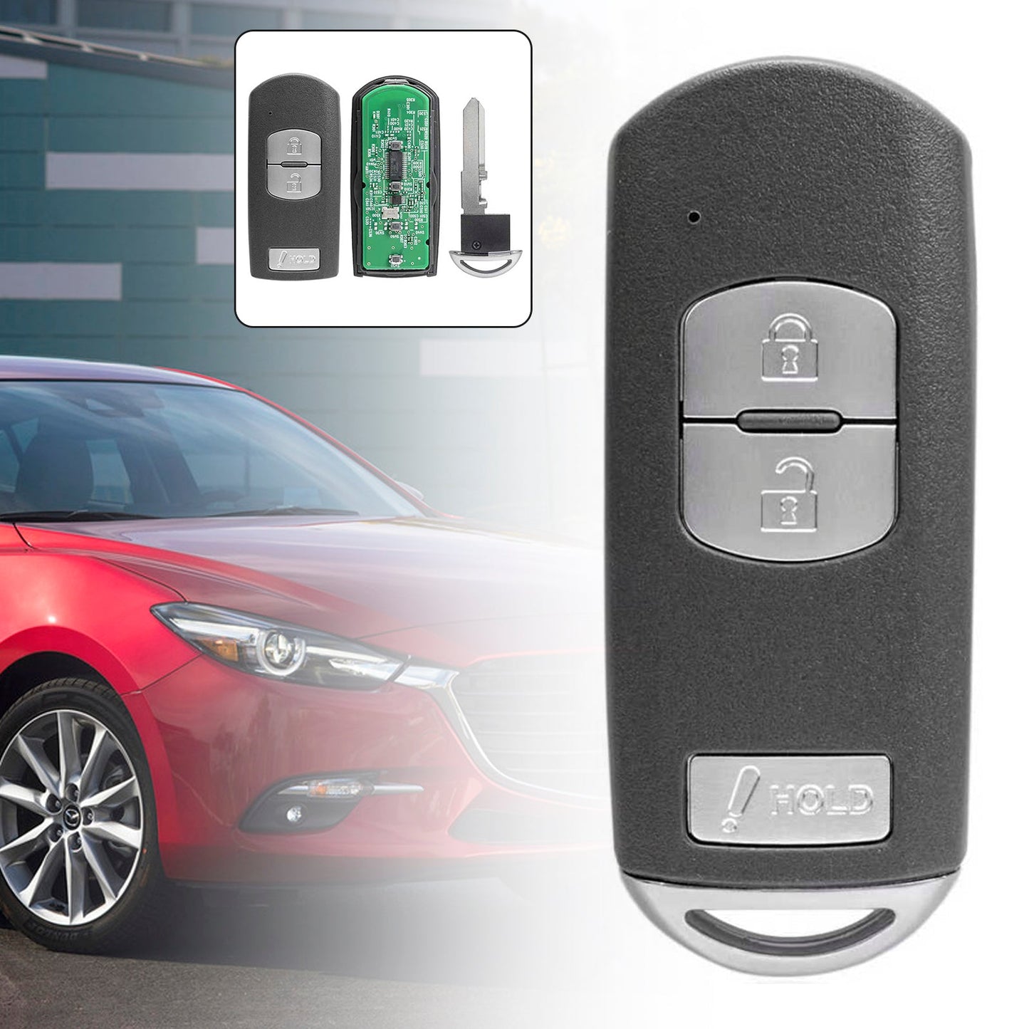 Portachiavi Smart Remote WAZSKE13D01 per Mazda CX-5 2015-2018