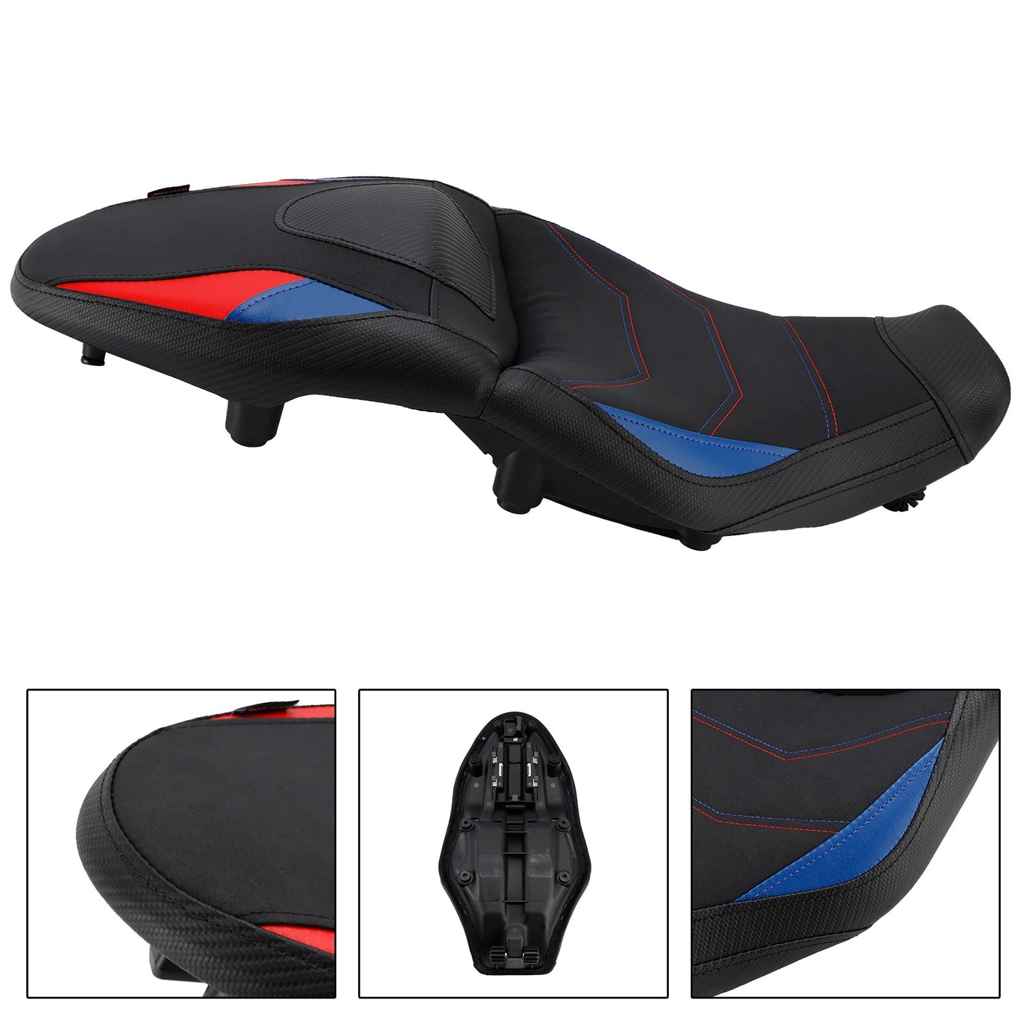 Sedile passeggero anteriore posteriore conducente +20 mm nero adatto per Bmw S1000Xr 20-26 M1000Xr nero
