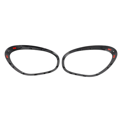 2 anelli ornamentali per fari anteriori neri lucidi per Mini Cooper Countryman R60