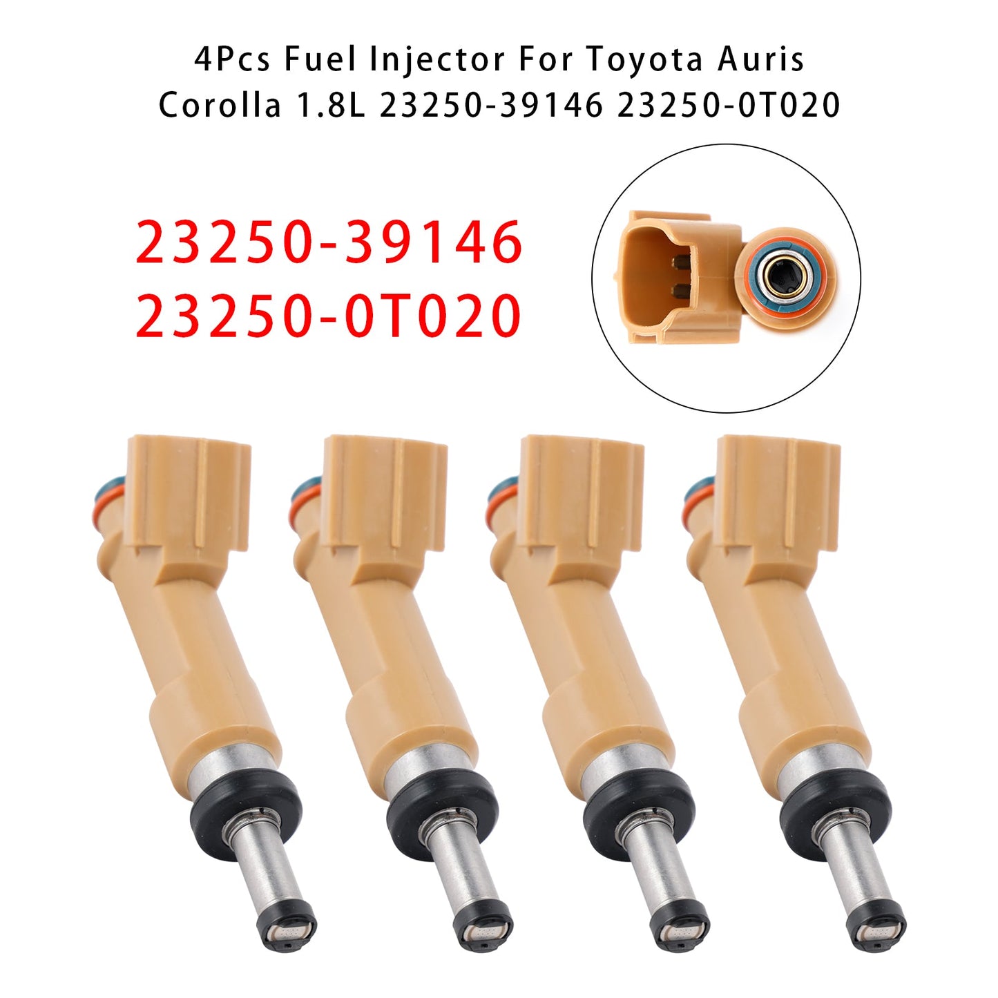 4 pezzi iniettori carburante per Toyota Auris Corolla 1.8L 23250-39146 23250-0T020