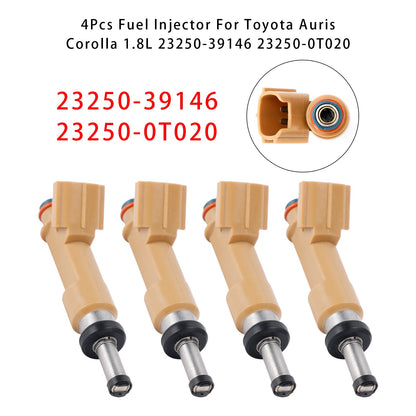 4 pezzi iniettori carburante per Toyota Auris Corolla 1.8L 23250-39146 23250-0T020