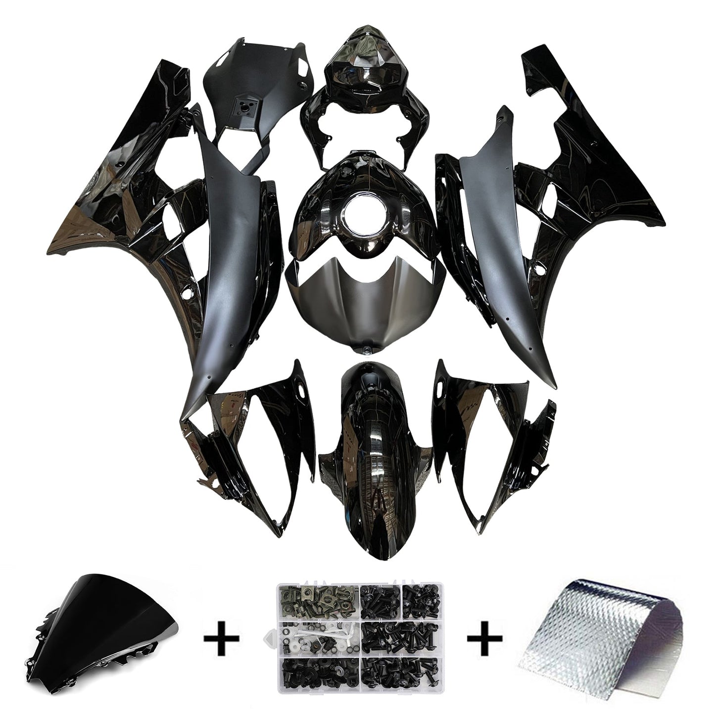 Kit carenatura iniezione plastica ABS per Yamaha YZFR6 YZF-R6 2006-2007