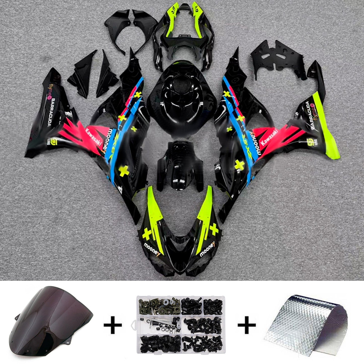 Kit carenatura iniezione in plastica ABS adatto per Kawasaki ZX-6R 2024-2026