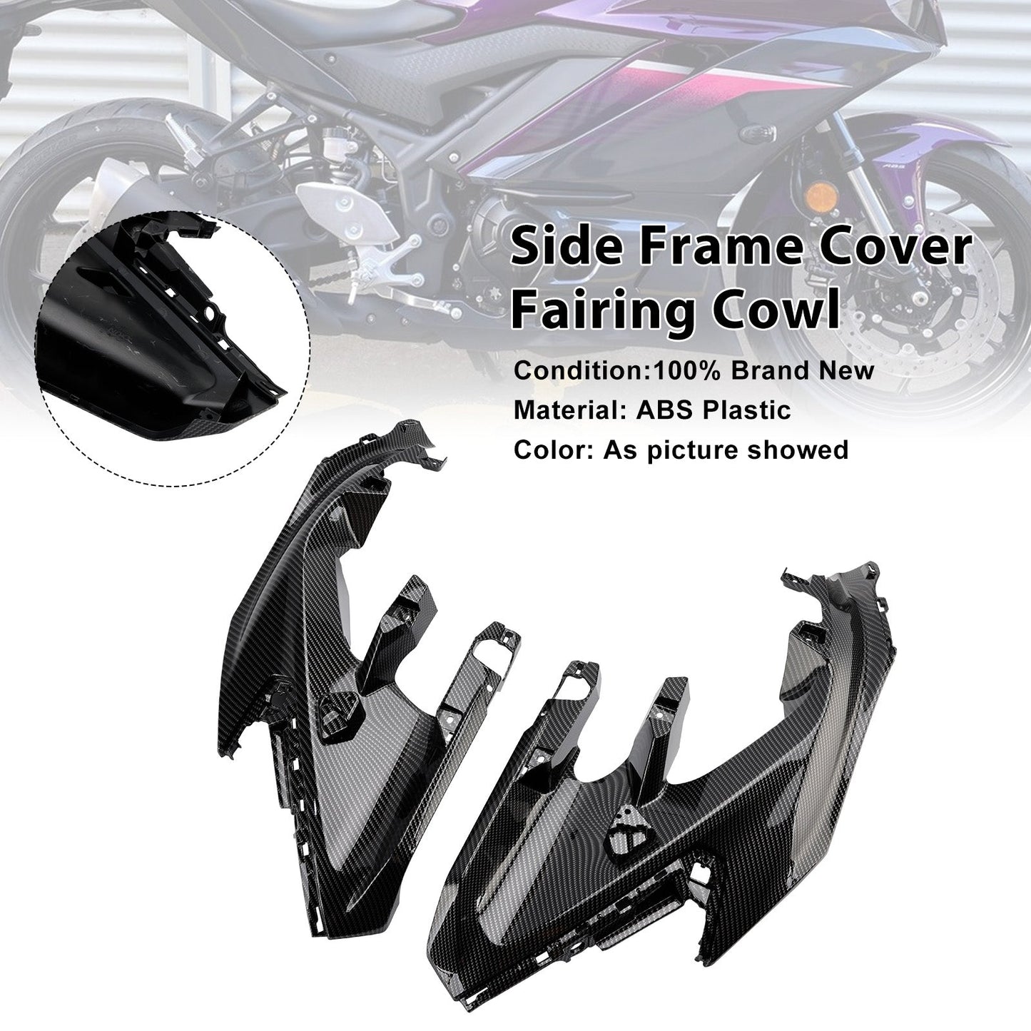 Carenatura del coperchio del telaio laterale centrale Yamaha YZF-R3 R25 2025-2026