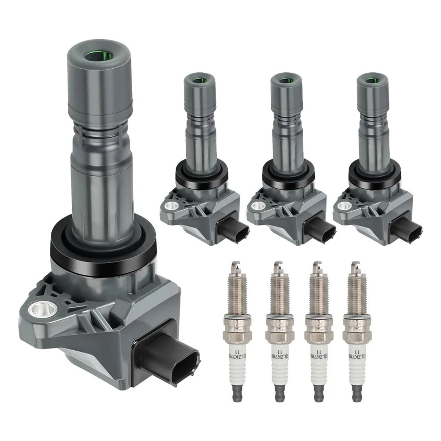 4x Bobina di accensione + 4x Candela UF672 per Acura ILX 2.0L Honda Civic HR-V 1.8L