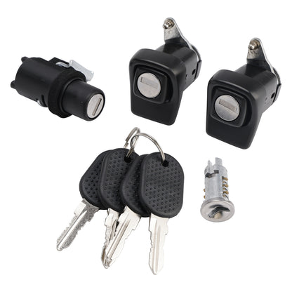 Per Fiat Panda 141 1998-2003 Kit Serrature Porte Dx Sx + Cofano + Cilindretto + 4 Chiavi 7654911