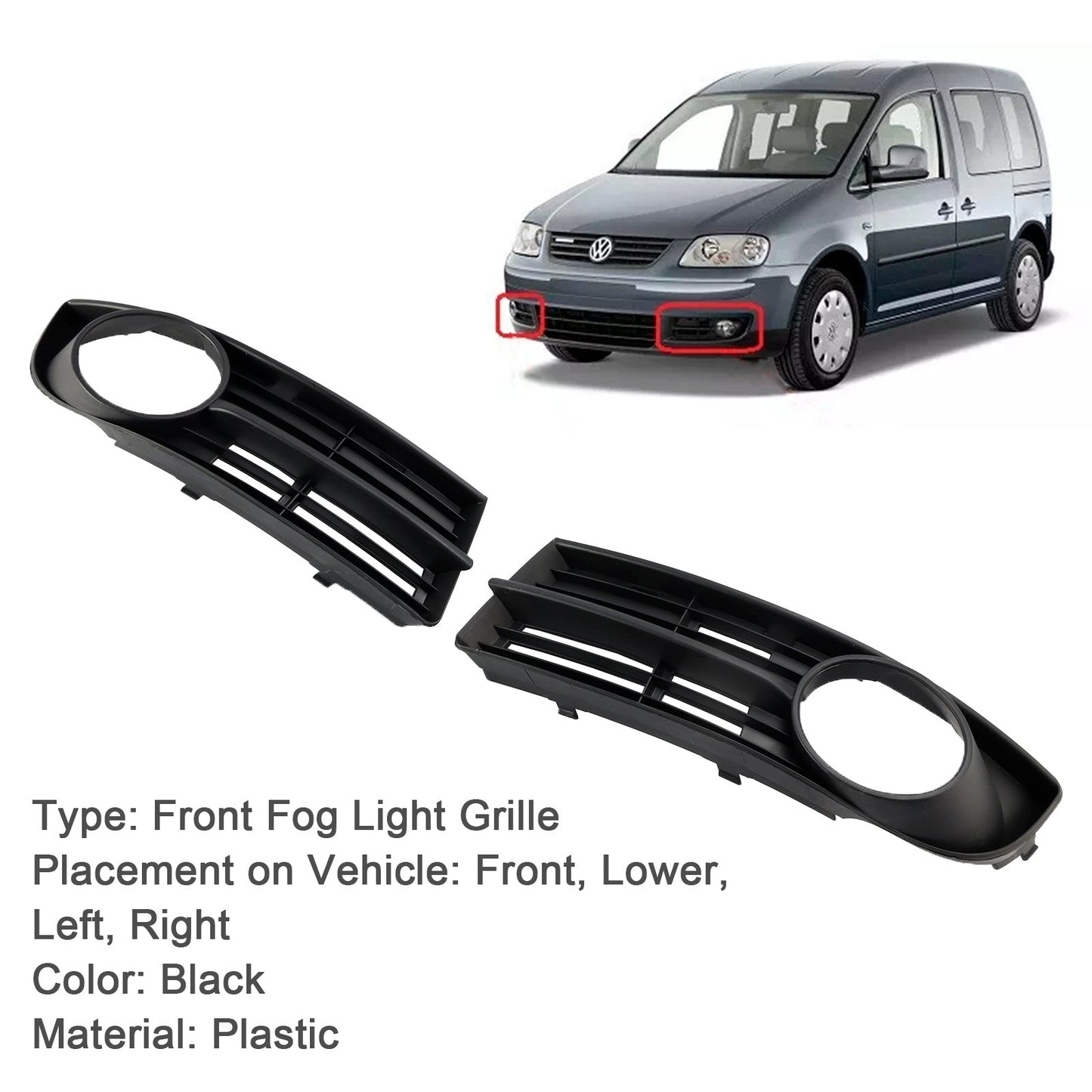 2003.02-2006.12 VOLKSWAGEN TOURAN (1T) Pre-Facelift Paraurti anteriore Griglia fendinebbia 1T0807666A 1T0853665A9B9