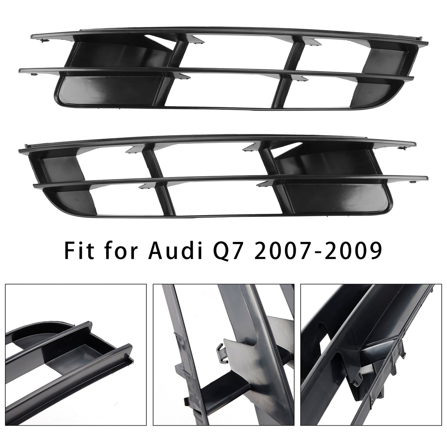 Per Audi Q7 2007-2009 1 paio di Griglie di copertura fendinebbia paraurti anteriore 4L0807681 4L0807682