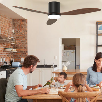 Dimmable LED  DC  Motor 42” Profile Ceiling Fan with Lights Remote/App Control