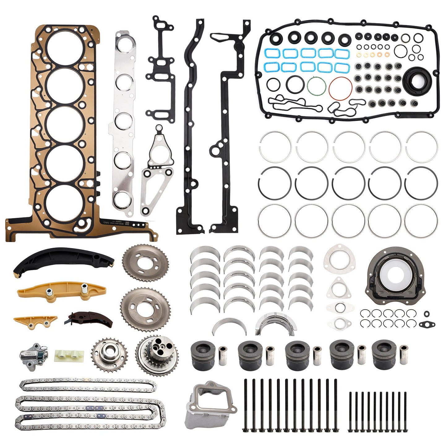 Ford Ranger P5AT con motori turbodiesel da 3,2 l e 5 cilindri Kit di ricostruzione motore P5AT da 3,2 l con kit di fasatura