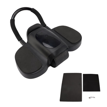 Rullo per addominali aggiornato con timer e core trainer con supporto per il gomito, rimbalzo automatico e display LCD - Include ginocchiere perfette per gli allenamenti a casa Nero
