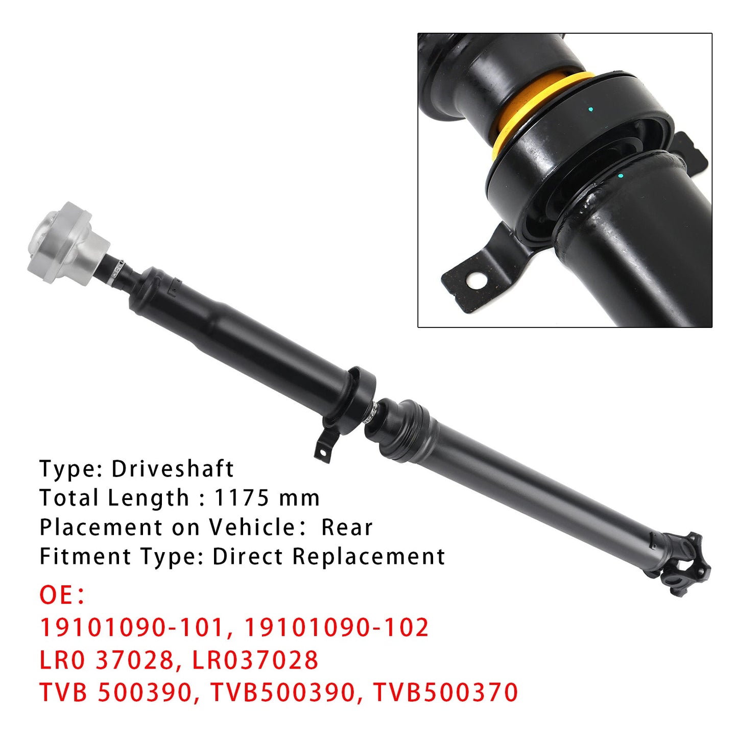 Gruppo albero di trasmissione posteriore Land Rover Range Rover Sport 2006-2013 TVB500370