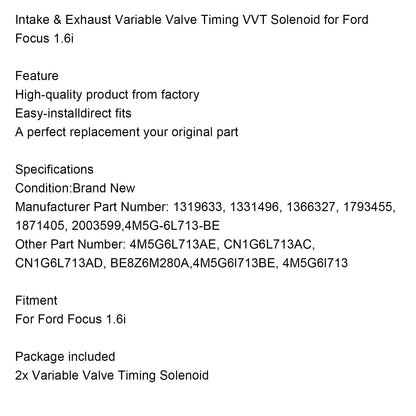 Solenoide VVT con fasatura variabile della valvola di aspirazione e scarico Ford Focus 1.6i