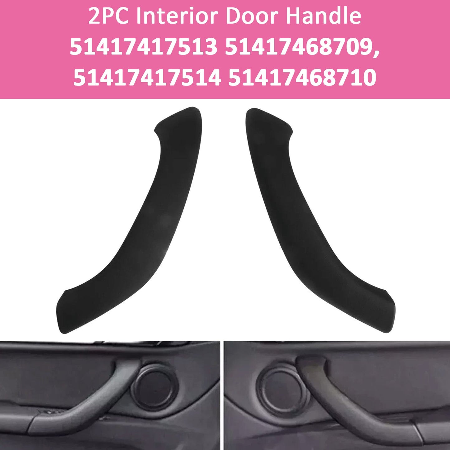 Maniglia interna porta BMW X1 F48 F49 2016-2020 2 pezzi 51417417513