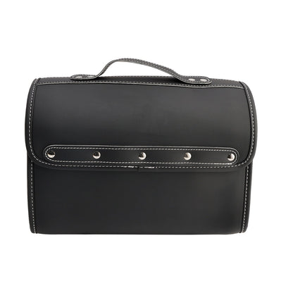 Borsa laterale in PU Borsa laterale Borsa da sella Colore abbinato Bagaglio Bianco per scooter Moto Bianco