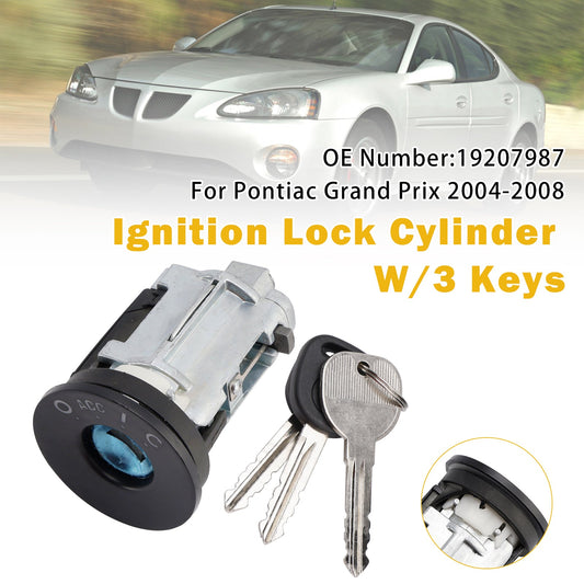 Cilindro di blocco accensione con 3 chiavi 19207987 per Pontiac Grand Prix 2004-2008