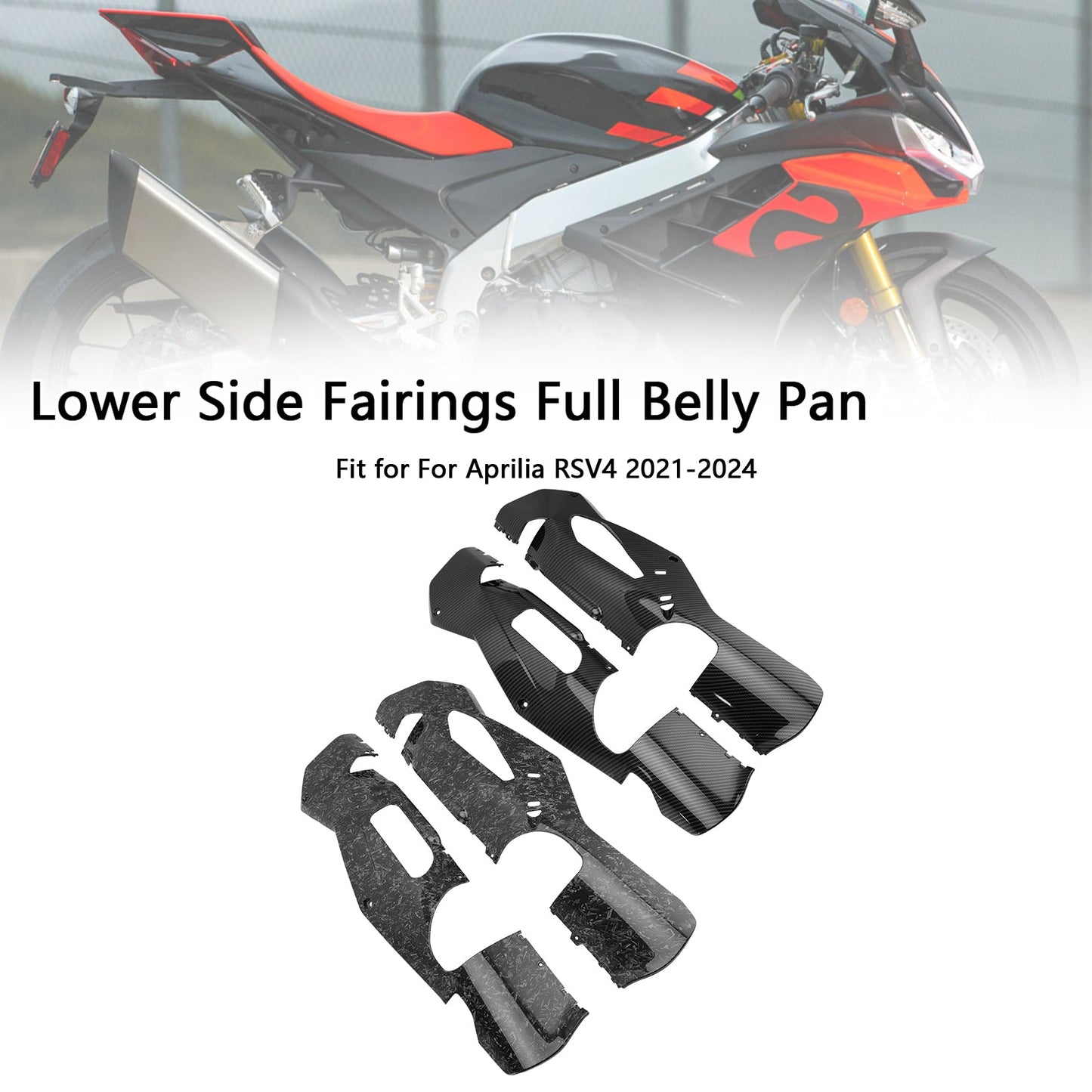 Carene laterali inferiori Aprilia RSV4 2021-2024, piastra di copertura completa della carenatura