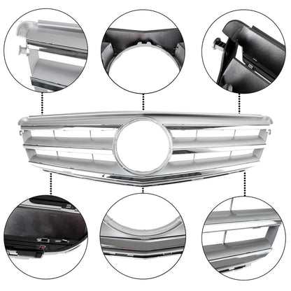 Per Mercedes Benz Classe C W204 C300 C350 2008-2014 Griglia anteriore cromata