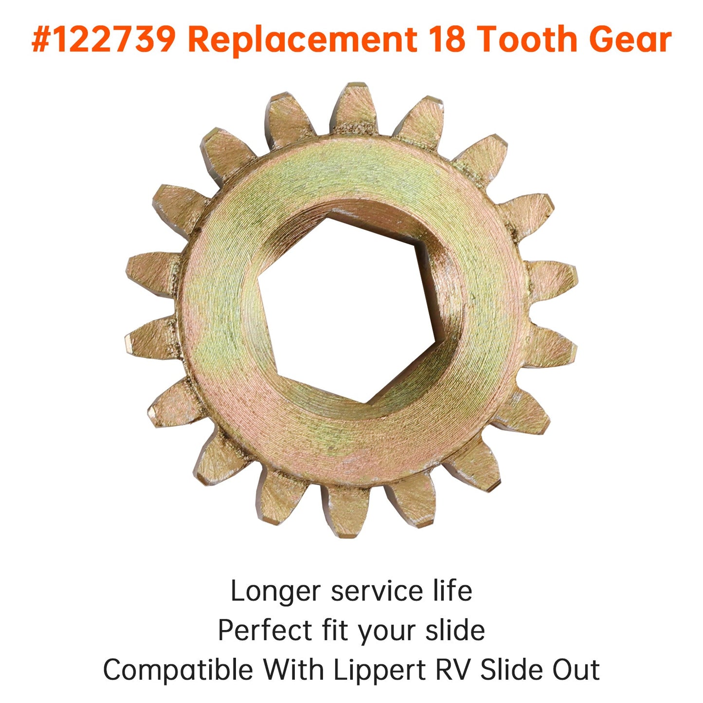 2 pezzi 122739 Ingranaggio cilindrico a 18 denti 12 DP/14.5 PA per Lippert RV Slide Out