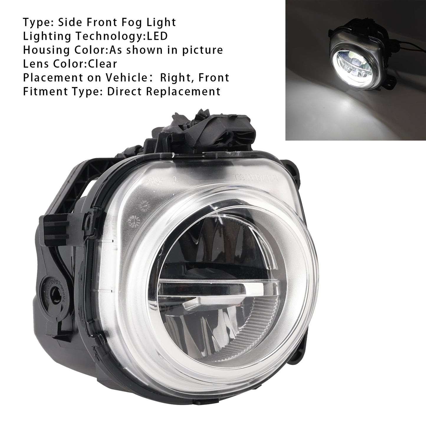 1 pz. Fendinebbia anteriore destro a LED per BMW X3 F25 X4 F26 X5 F15 X6 F16 63177317252