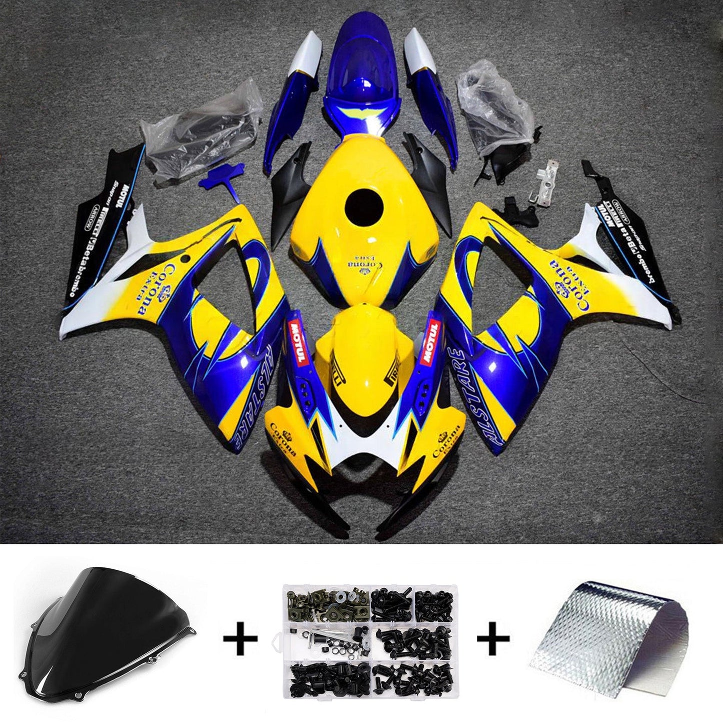 Kit carenatura iniezione plastica ABS per Suzuki GSXR 600/750 2006-2007 K6