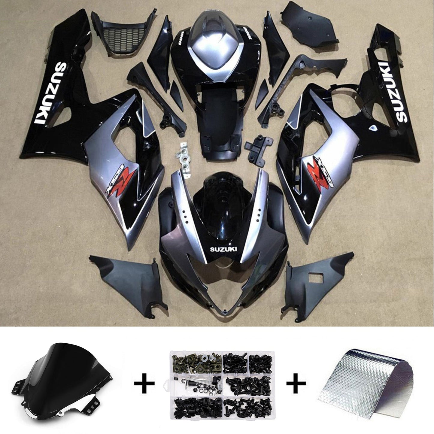 Kit carenatura iniezione plastica ABS per Suzuki GSXR1000 2005-2006 K5