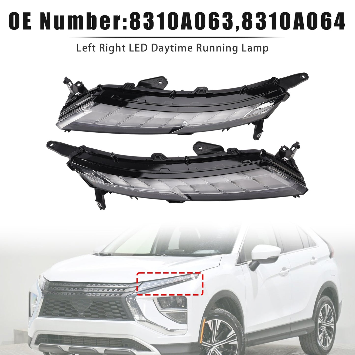 Faro anteriore a LED DRL sinistro e destro per Mitsubishi Eclipse Cross 2022-2026