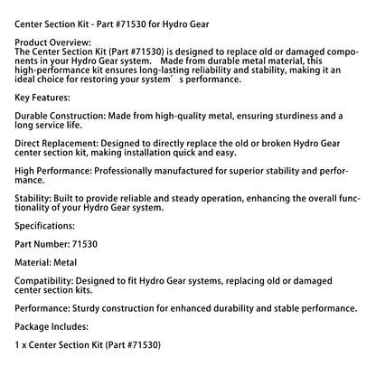 Kit sezione centrale - Parte n. 71530 per Hydro Gear