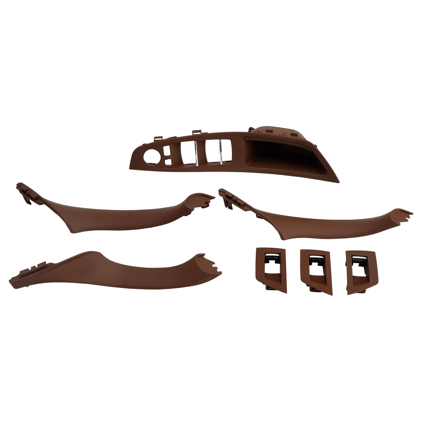 7x Maniglia interna per pannello porta rosso-marrone per BMW Serie 5 F10 F11 10-16