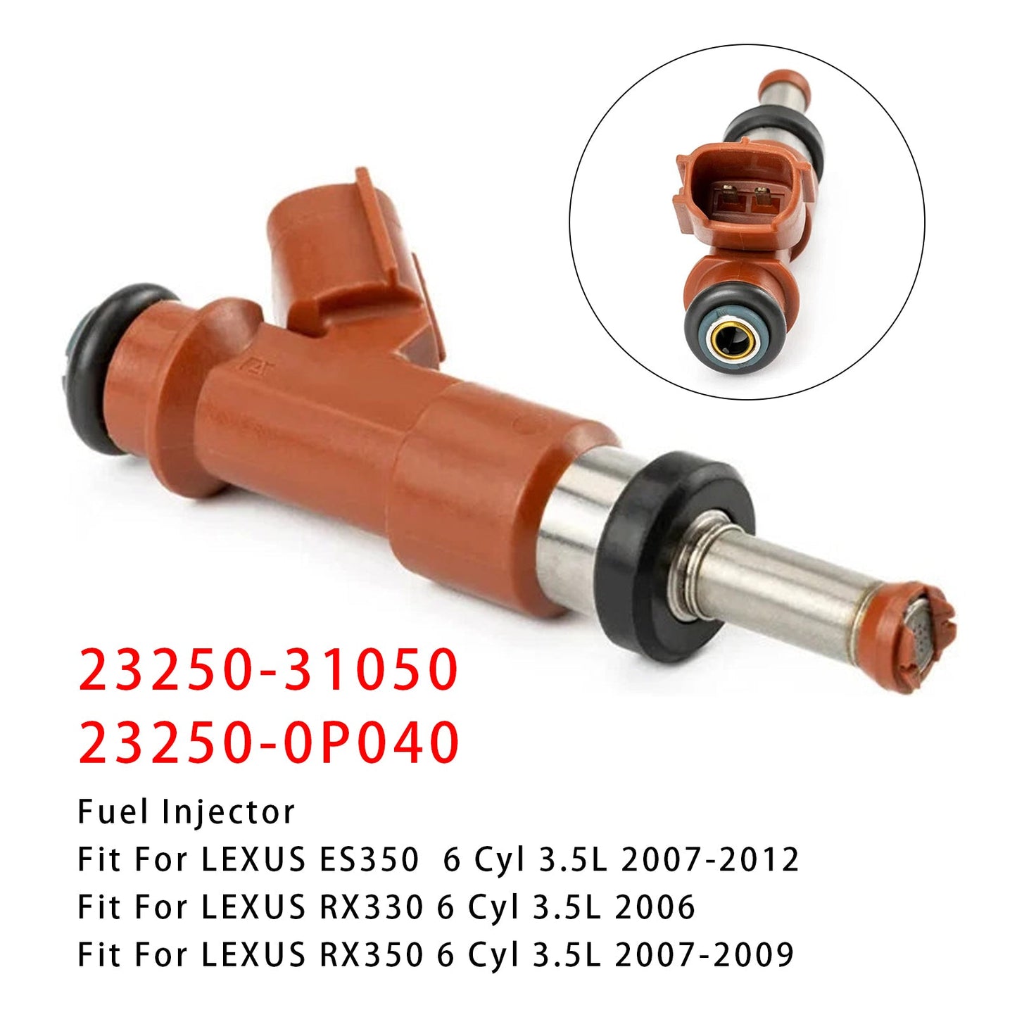 1 pz iniettore carburante per Toyota Camry Sienna Lexus RX350 3.5L V6 07-15 23250-31050